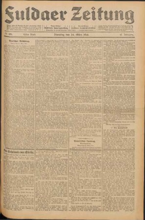 Ausgabe vom Dienstag, den 24. März 1914.