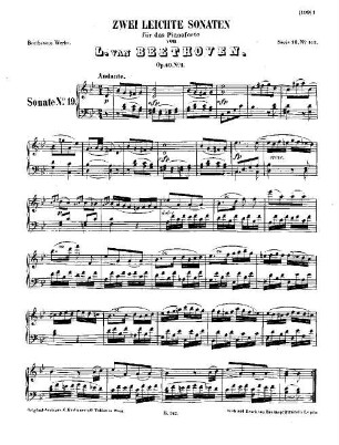 Beethoven's Werke. 142 = Serie 16: Sonaten für das Pianoforte, Zweiter Band, Sonate : op. 49,1