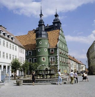 Hildburghausen. Marktplatz. Ansicht von Westen