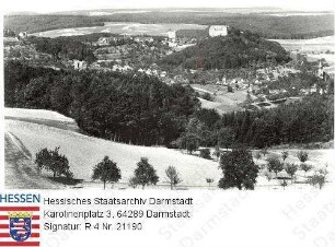Niederhausen, Ansicht mit Burg Lichtenberg