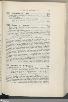 694. 1639, Januar 18. Rostock