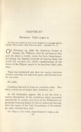 Chapter XV. Governor Taft - 1901-2