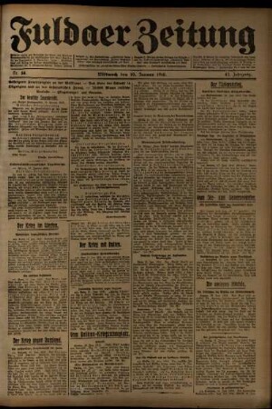 Ausgabe vom Mittwoch, den 19. Januar 1916.