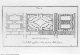 La Libreria Mediceo-Laurenziana., Tafel XI: Parte della Soffitta, ...