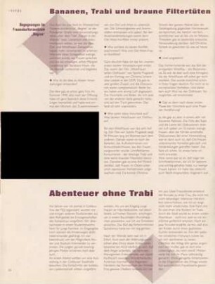 Bananen, Trabi und braune Filtertüten : Ost trifft West
