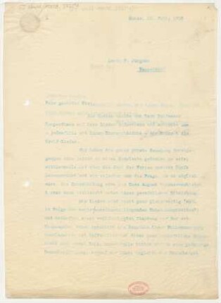 Brief an Fritz Jürgens : 15.07.1910