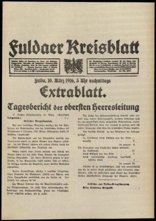 Ausgabe vom Freitag, den 10. März 1916.