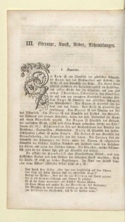 III. Literatur, Kunst, Reden, Abhandlungen