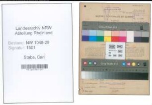 Entnazifizierung Carl Stabe , geb. 13.05.1900 (Beamter)