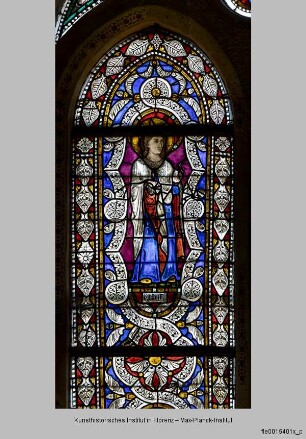 Fenster B-III, B-II und B-I der Katharinenkapelle : Fenster B-III : Heilige Caecilia