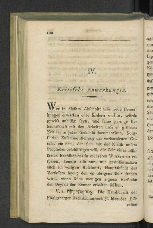 IV. Kritische Anmerkungen.