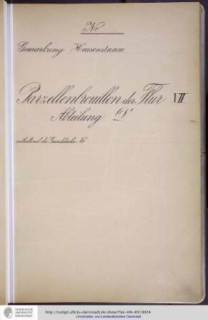 No. 7 Gemarkung Heusenstamm, Flur VII, Abteilung DI