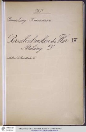 No. 7 Gemarkung Heusenstamm, Flur VII, Abteilung DI