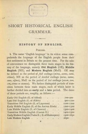 A short historical English grammar