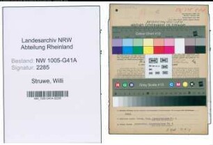 Entnazifizierung Willi Struwe , geb. 06.01.1906 (Wachtmeister)