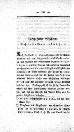 Vierzehnter Abschnitt. Schluß-Bemerkungen.