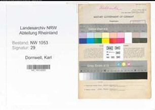 Entnazifizierung Karl Dornwell , geb. 03.08.1897 (Telegrafenwerkmeister)