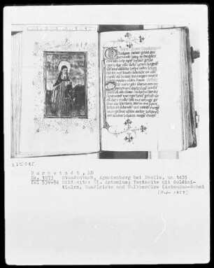 Tagzeiten — Antonius vom Teufel versucht, Folio 53verso