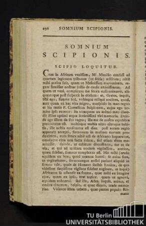 Somnium Scipionis. Scipio Loquitur
