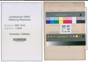 Entnazifizierung Wilhelm Vonessen , geb. 10.06.1890 ()