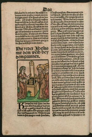 Hie redet Jhesus mit dem weib bey dem prunnen.