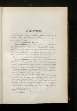 Wurstwaren.