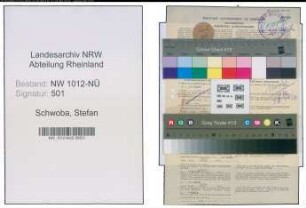 Entnazifizierung Stefan Schwoba , geb. 06.12.1895 (Bueroangestellter)