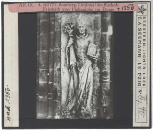 Bamberg, Dom,Bamberg, Dom, Grabdenkmal des Fürsbischofs von Bamberg, Friedrich Graf von Hohenlohe