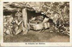Bergleute unter Tage, bei Eisleben