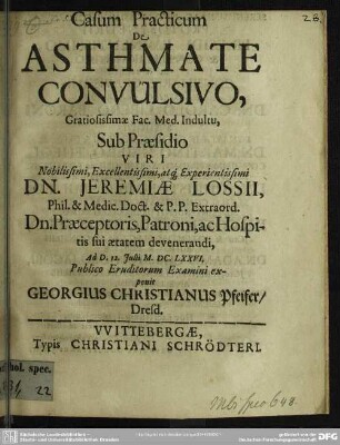 Casus practicus de asthmate convulsivo