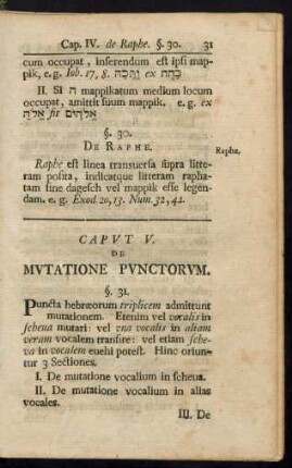 Caput V. De Mutatione Punctorum