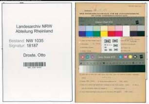 Entnazifizierung Otto Droste , geb. 08.01.1890 (Maschinist)
