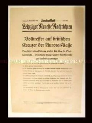 Sonderblatt der "Leipziger Neuesten Nachrichten" zum Seekrieg