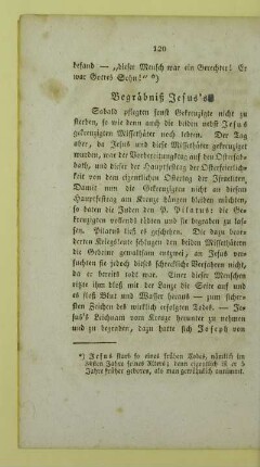 Begräbniß Jesus's