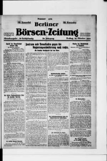 Berliner Börsen-Zeitung, Abendausgabe