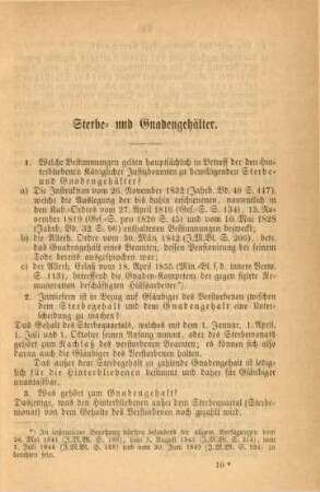Sterbe- und Gnadengehälter