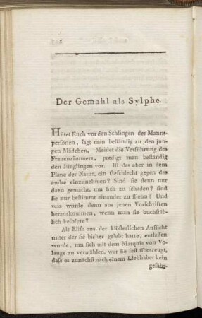 Der Gemahl als Sylphe.