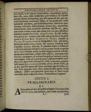 Sectio I. Praeliminaris.