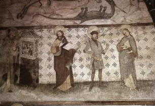Der heilige Nikolaus und drei unbekannte Heilige