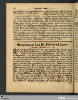 Evangelium am Tage St. Philippi und Jacobi.