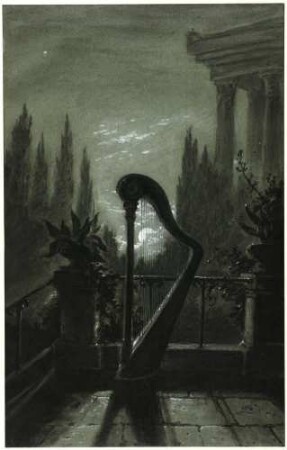 Allegorie der Musik (Harfe im Mondschein)