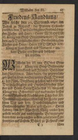 Friedens-Handlung/