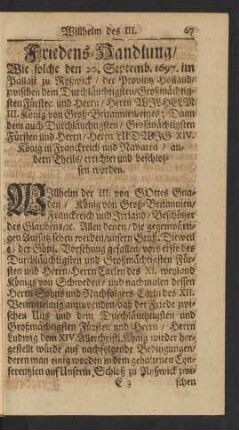 Friedens-Handlung/