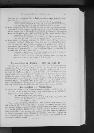 Versammlung zu Rostock. - 1285 um Sept. 29.