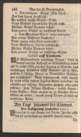 Am Tage Johannis des Täuffers.