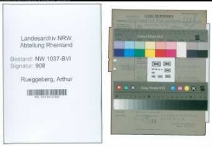 Entnazifizierung Arthur Rueggeberg , geb. 26.04.1886 (Gastwirt)