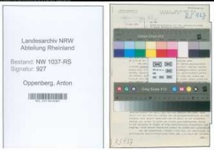 Entnazifizierung Anton Oppenberg , geb. 05.05.1901 (Stadtinspektor)