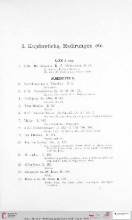 Kupferstiche (Nr. 1 - 2063)