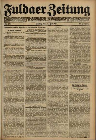 Ausgabe vom Freitag, den 30. Juli 1915.