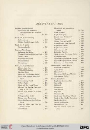 Ortsverzeichnis